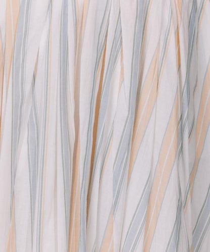 印度多色條紋飄擺裙