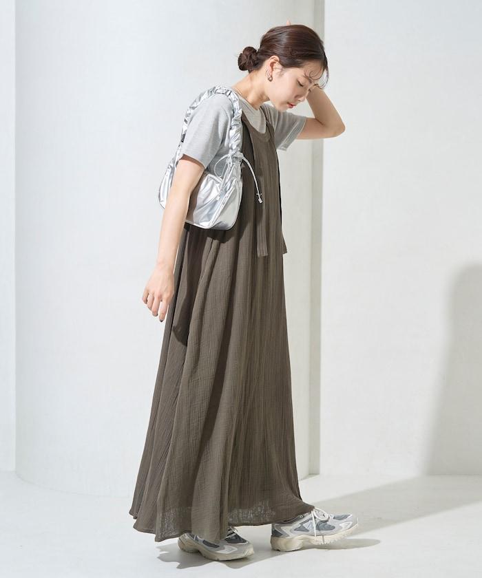 印度 雙層紗布 鈕釦 女士連衣裙