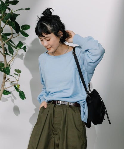 亞麻混紡針織套頭衫