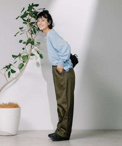 亞麻混紡針織套頭衫