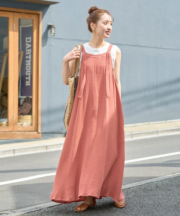 印度 雙層紗布 鈕釦 女士連衣裙