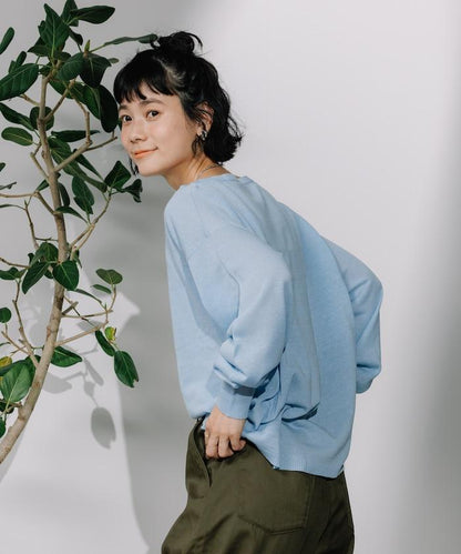 亞麻混紡針織套頭衫