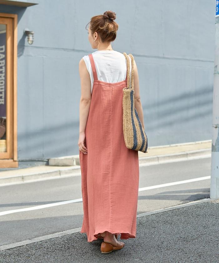 印度 雙層紗布 鈕釦 女士連衣裙