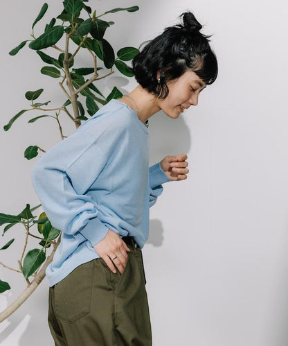 亞麻混紡針織套頭衫