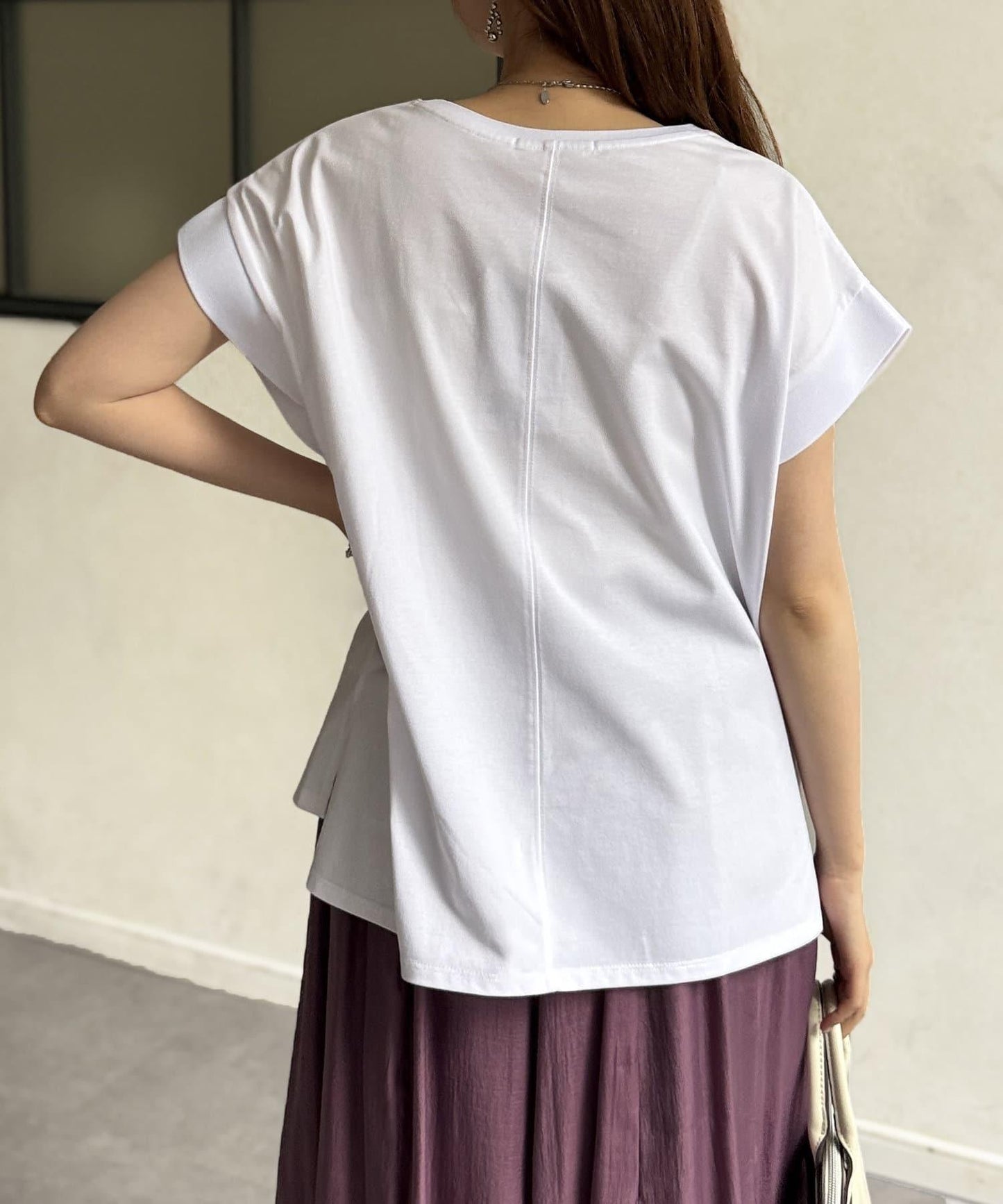 功能素材袖口織帶法式T-shirt