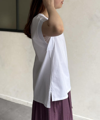 功能素材袖口織帶法式T-shirt