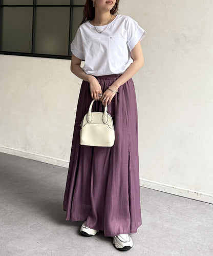 功能素材袖口織帶法式T-shirt