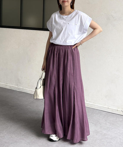 功能素材袖口織帶法式T-shirt