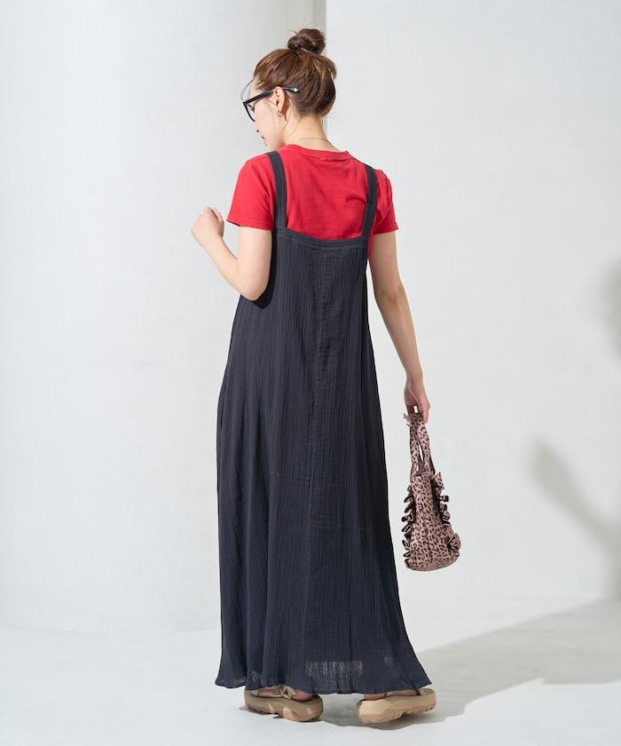 印度 雙層紗布 鈕釦 女士連衣裙