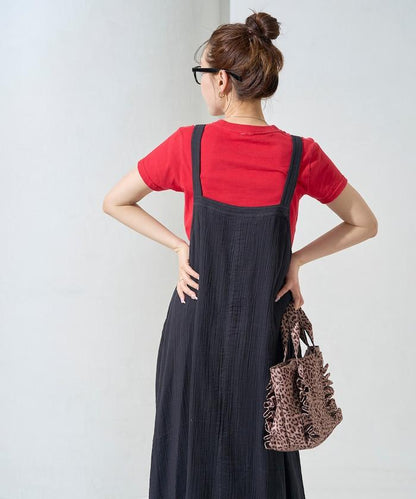 印度 雙層紗布 鈕釦 女士連衣裙