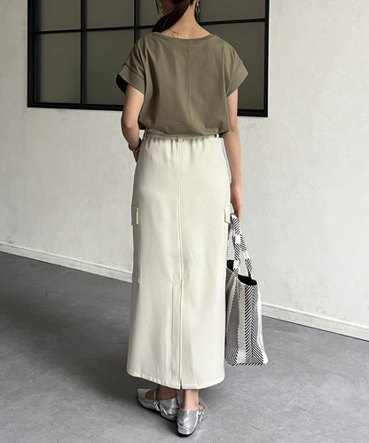 功能素材袖口織帶法式T-shirt