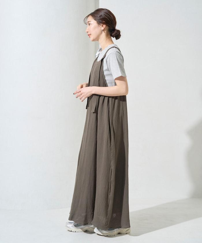 印度 雙層紗布 鈕釦 女士連衣裙