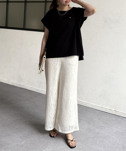 功能素材袖口織帶法式T-shirt