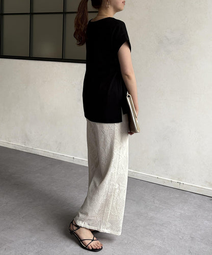 功能素材袖口織帶法式T-shirt