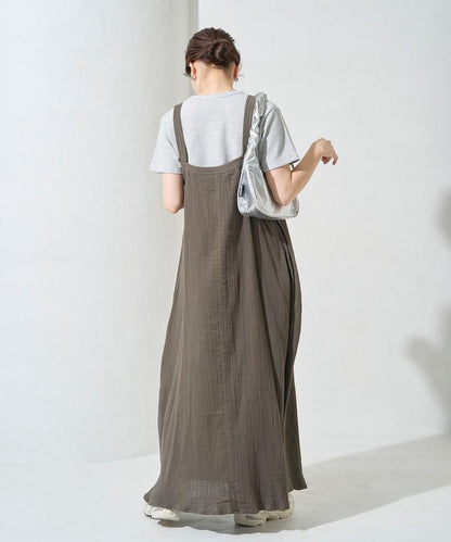 印度 雙層紗布 鈕釦 女士連衣裙