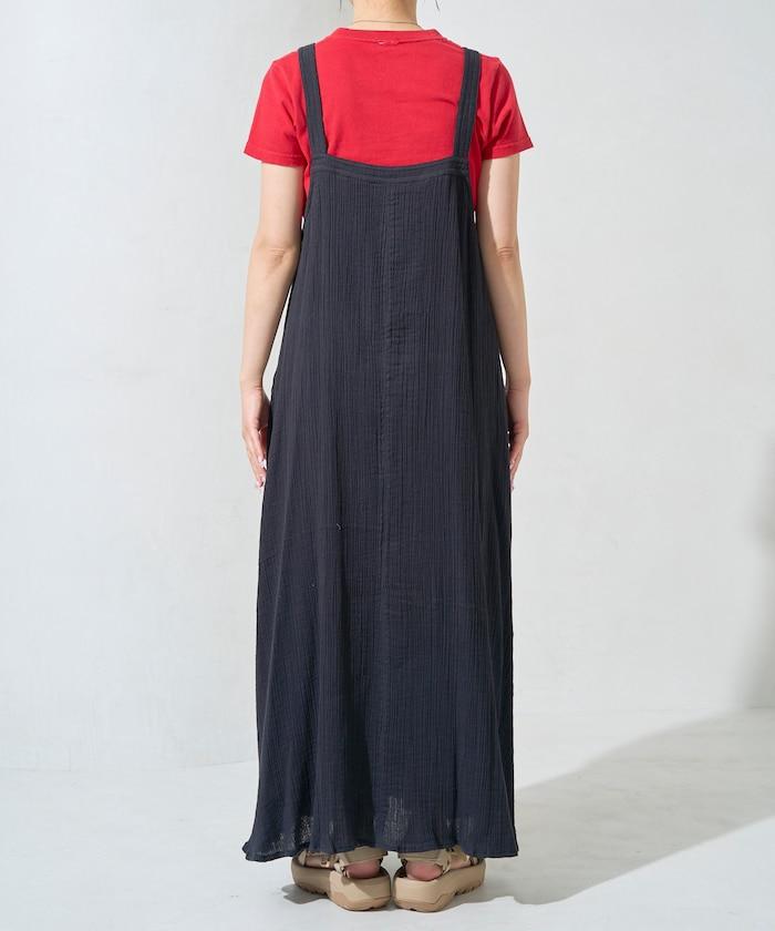 印度 雙層紗布 鈕釦 女士連衣裙