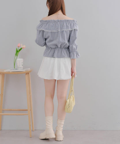 【優雅女士風】交叉領襯衫
