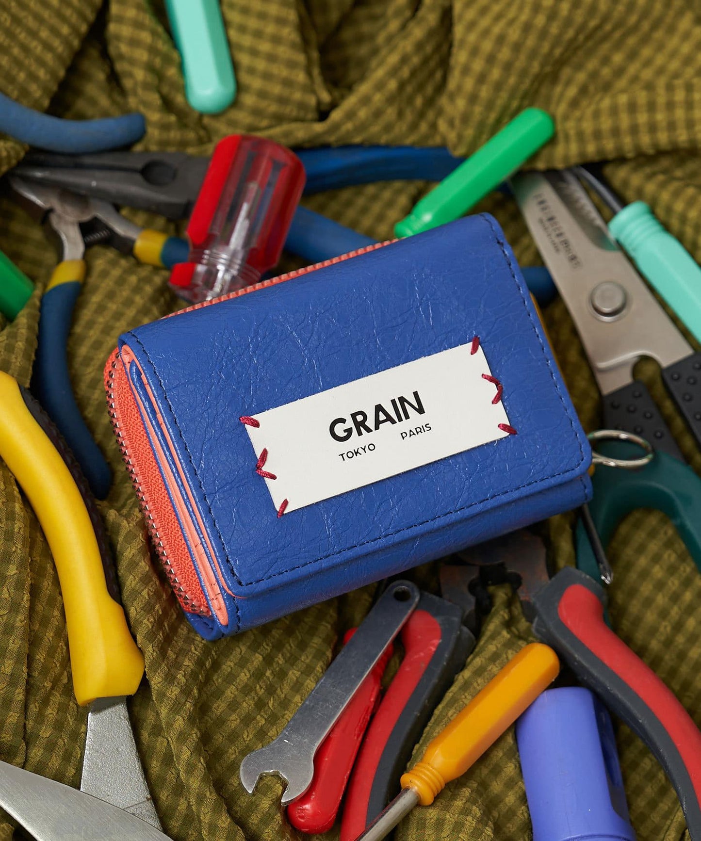 【GRAIN/穀物】三摺疊雙色錢包