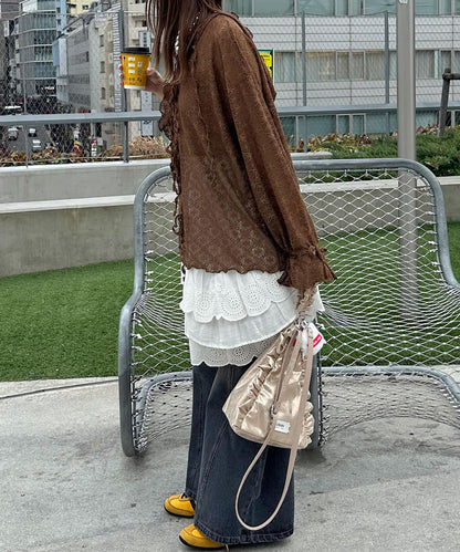 蕾絲連帽衛衣上衣