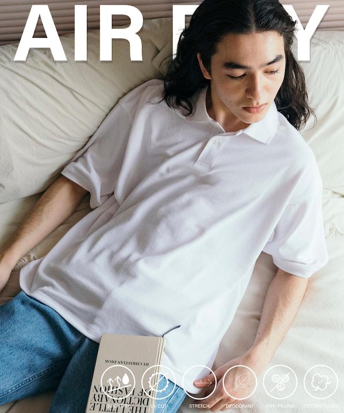 《AIR》DRY 高功能材料 粗針織 馬球衫/吸溼速幹/遮熱/防紫外線