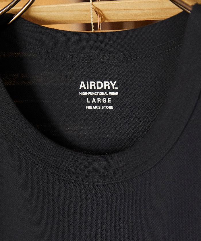 《AIR》DRY 高功能材料 棉紋織 圓領 帶口袋 T恤/吸溼快乾/遮熱/防紫外線