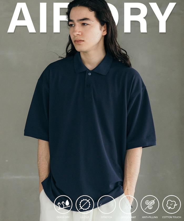 《AIR》DRY 高功能材料 粗針織 馬球衫/吸溼速幹/遮熱/防紫外線