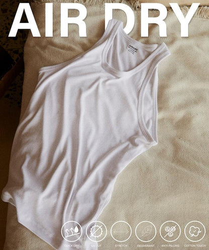 《AIR》DRY 高功能材料 肋編織 坦克頂/吸水速幹/遮熱性/防紫外線