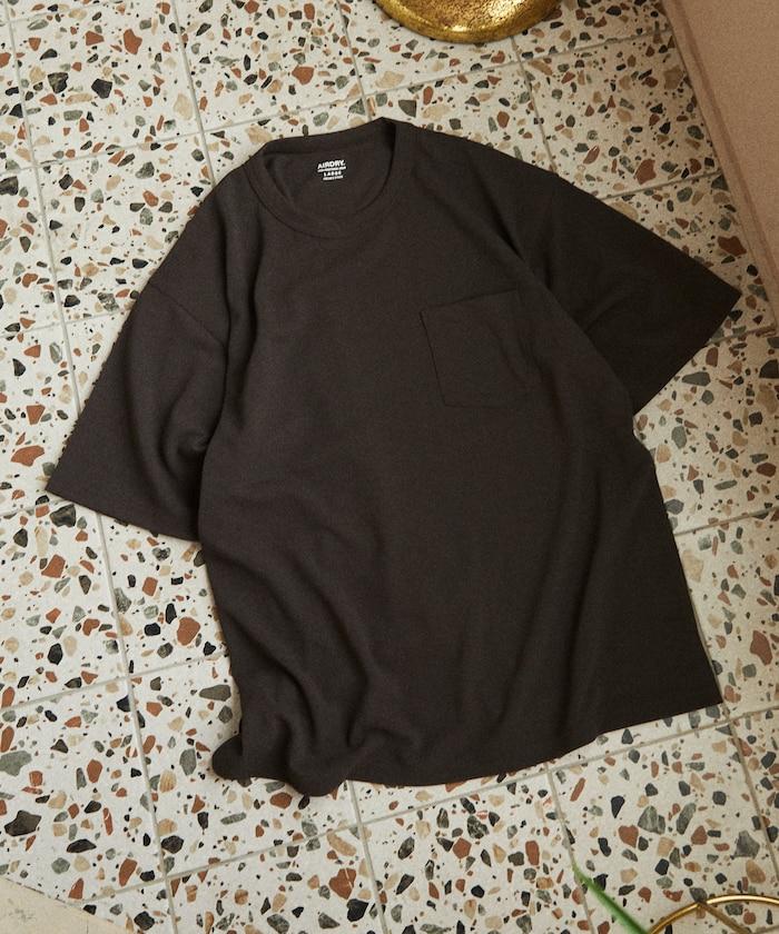 《AIR》DRY 高功能材料 棉紋織 圓領 帶口袋 T恤/吸溼快乾/遮熱/防紫外線