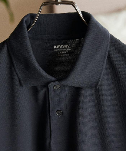 《AIR》DRY 高功能材料 粗針織 馬球衫/吸溼速幹/遮熱/防紫外線