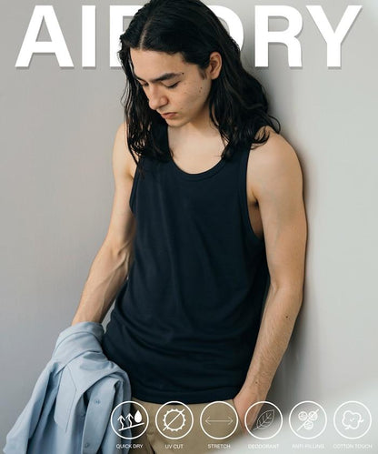 《AIR》DRY 高功能材料 肋編織 坦克頂/吸水速幹/遮熱性/防紫外線