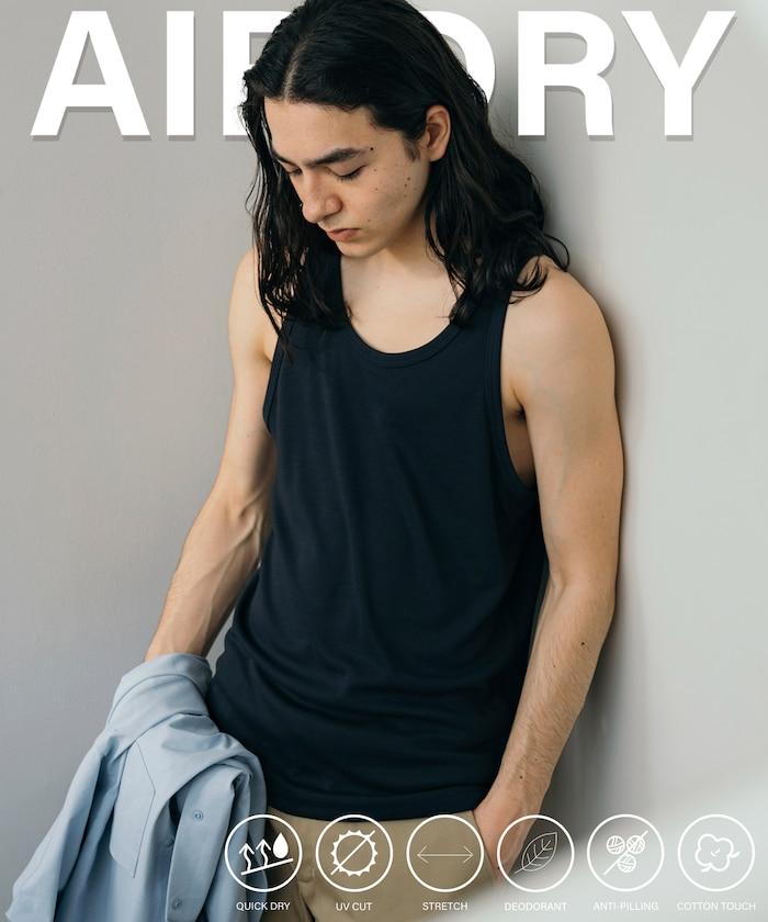 《AIR》DRY 高功能材料 肋編織 坦克頂/吸水速幹/遮熱性/防紫外線