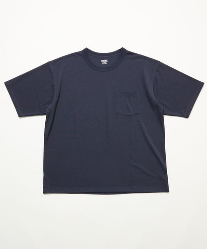 《AIR》DRY 高功能材料 棉紋織 圓領 帶口袋 T恤/吸溼快乾/遮熱/防紫外線