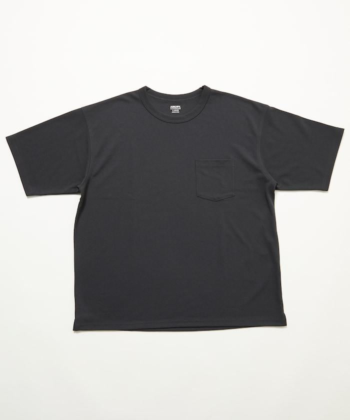 《AIR》DRY 高功能材料 棉紋織 圓領 帶口袋 T恤/吸溼快乾/遮熱/防紫外線