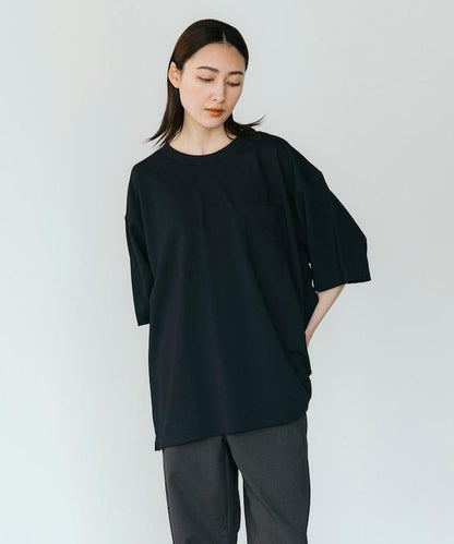 《AIR》DRY 高功能材料 棉紋織 圓領 帶口袋 T恤/吸溼快乾/遮熱/防紫外線