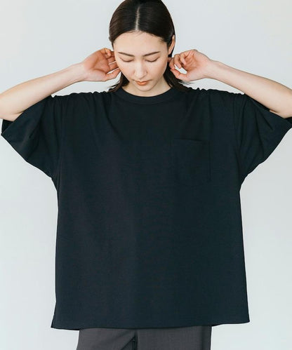 《AIR》DRY 高功能材料 棉紋織 圓領 帶口袋 T恤/吸溼快乾/遮熱/防紫外線