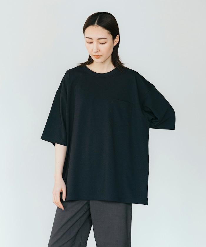 《AIR》DRY 高功能材料 棉紋織 圓領 帶口袋 T恤/吸溼快乾/遮熱/防紫外線