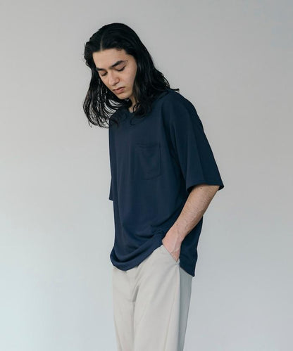 《AIR》DRY 高功能材料 棉紋織 圓領 帶口袋 T恤/吸溼快乾/遮熱/防紫外線