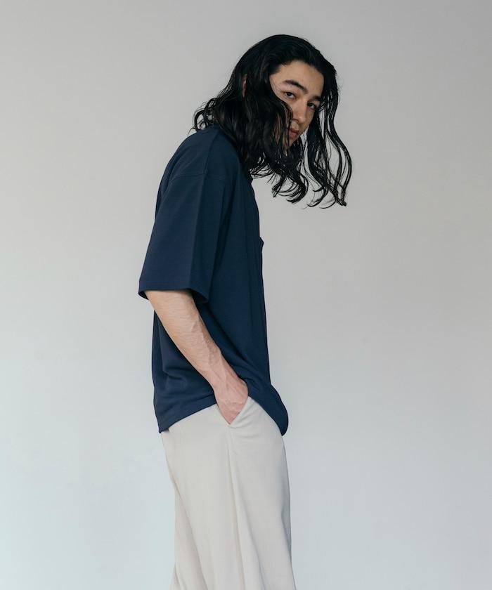 《AIR》DRY 高功能材料 棉紋織 圓領 帶口袋 T恤/吸溼快乾/遮熱/防紫外線