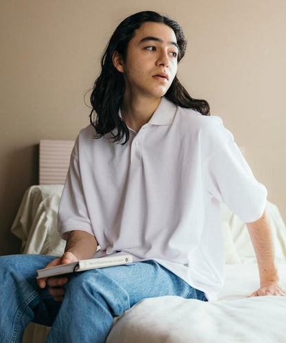 《AIR》DRY 高功能材料 粗針織 馬球衫/吸溼速幹/遮熱/防紫外線