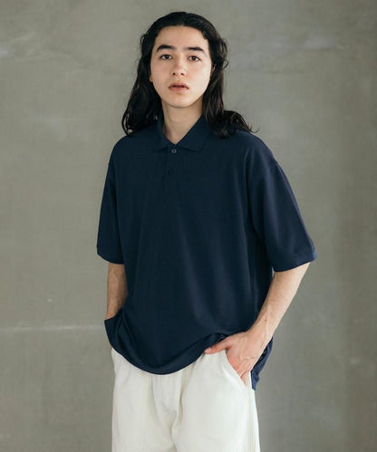 《AIR》DRY 高功能材料 粗針織 馬球衫/吸溼速幹/遮熱/防紫外線