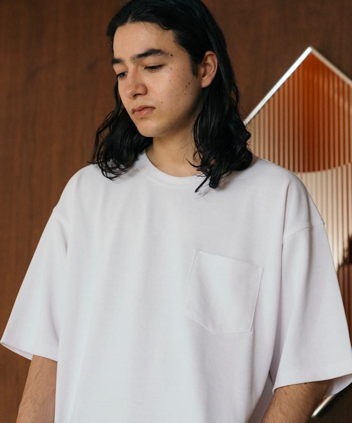 《AIR》DRY 高功能材料 棉紋織 圓領 帶口袋 T恤/吸溼快乾/遮熱/防紫外線