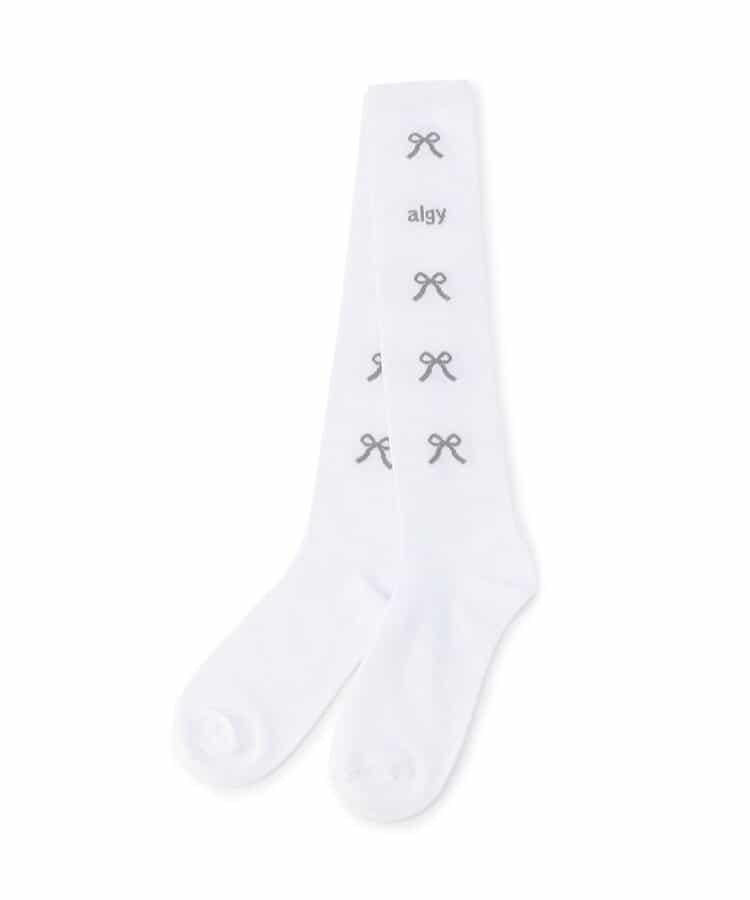 蝴蝶結logo可愛高筒襪