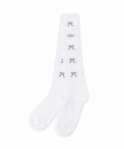 蝴蝶結logo可愛高筒襪