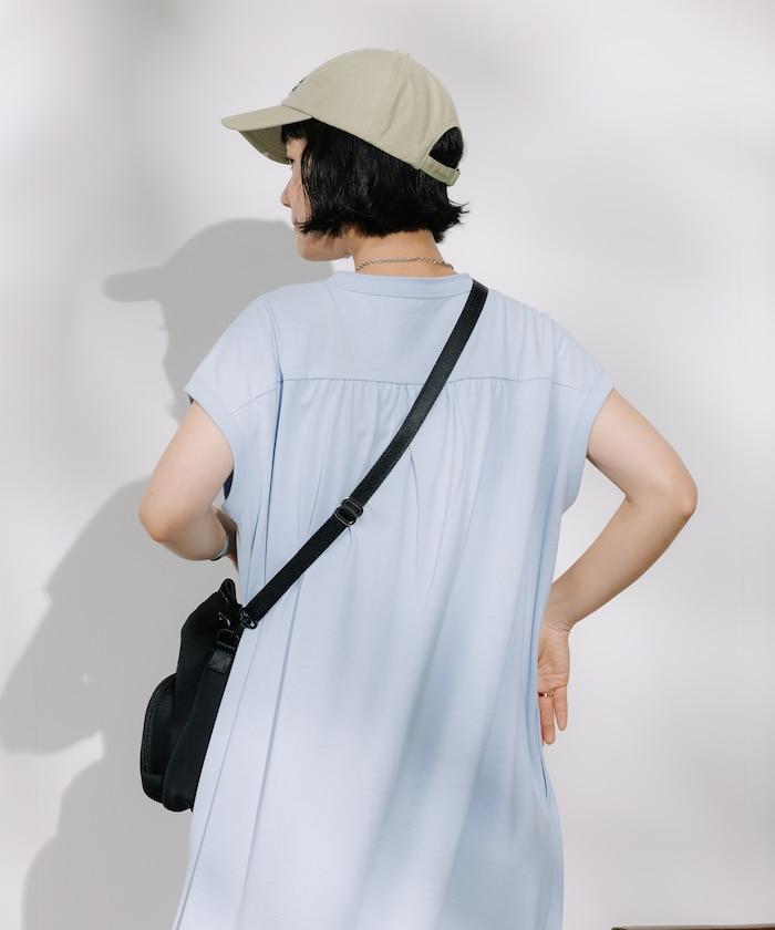 <接觸冷感/UV> 《AIR》DRY HIGHCOOL 亨利領連衣裙