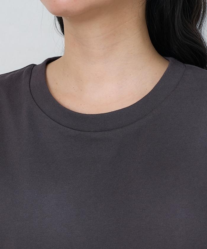 下襬荷葉邊條紋T恤