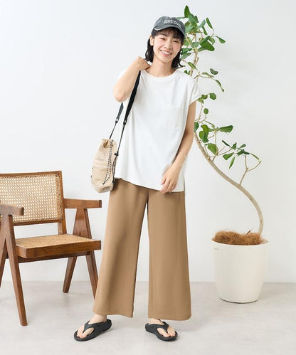 <接觸冷感/UV> 《空氣》DRY HIGHCOOL 法式短袖T恤