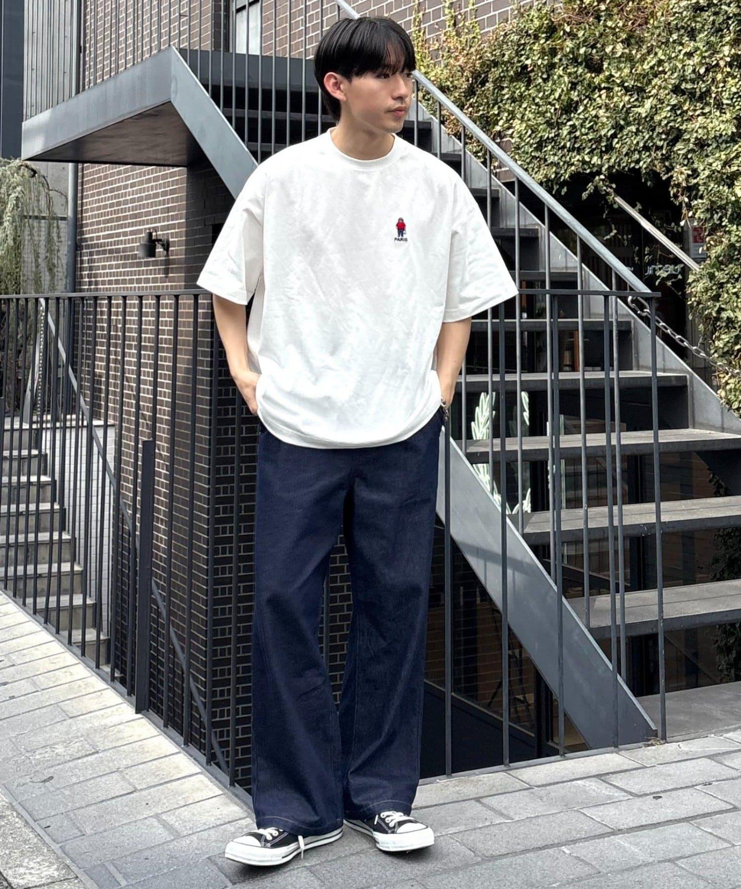 【中年男士】中性款一點刺繡短袖T恤