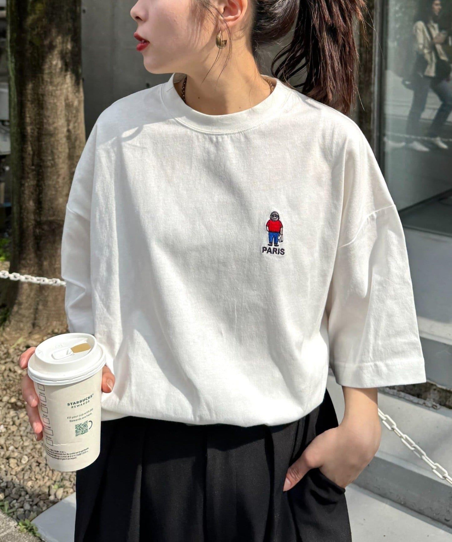 【中年男士】中性款一點刺繡短袖T恤