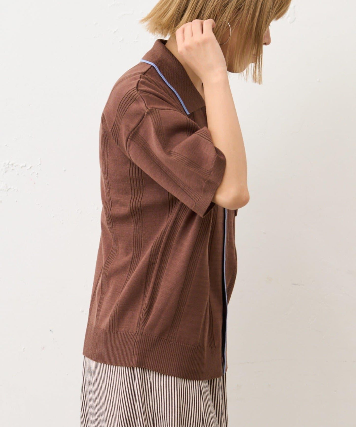 【男女通用】條紋夏季針織開衫