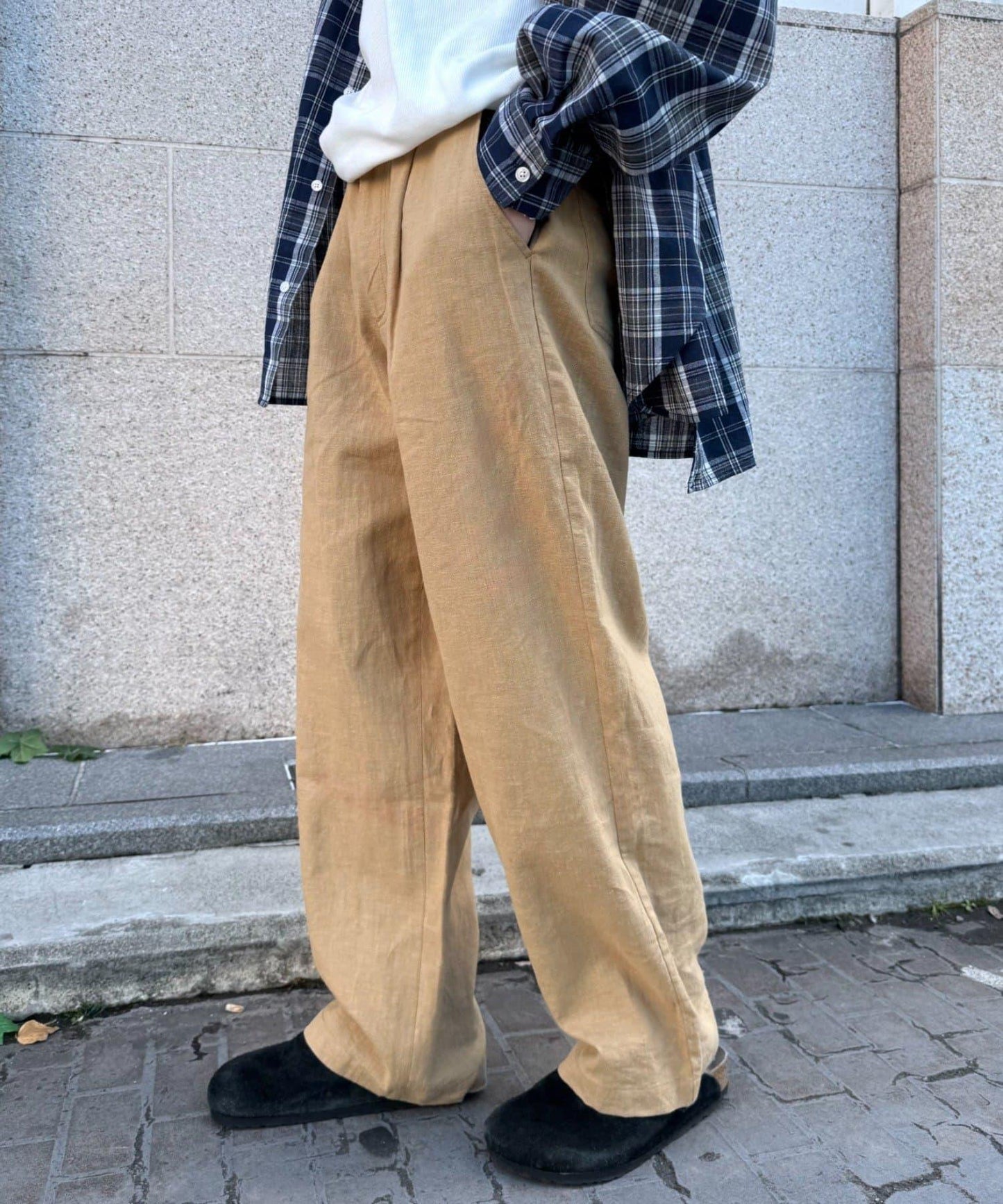 棉麻寬鬆褲